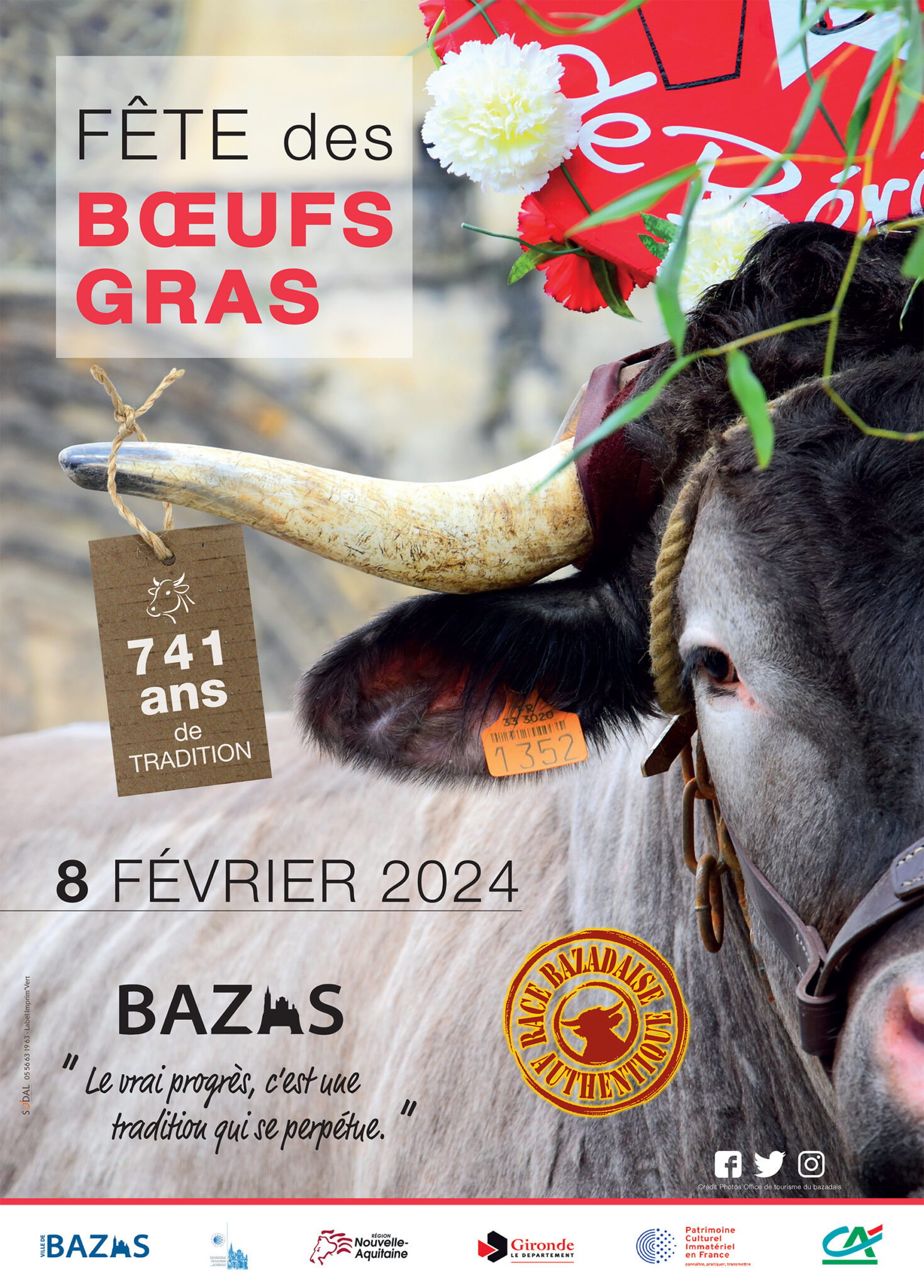 La Traditionnelle F Te Des Boeufs Gras Qui Aura Lieu Jeudi 8 F Vrier 2024   AFFICHE BOEUFS GRAS 2024 Petite 1469x2048 